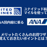 【メリット多すぎ！】ユナイテッド航空のマイルを使ってANA国内線に乗る方法